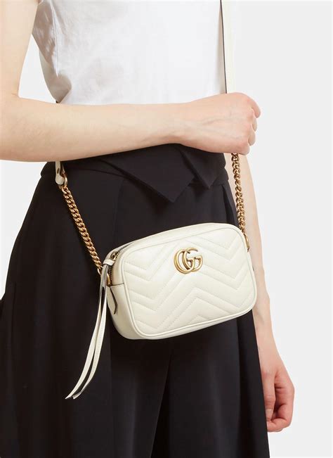 gucci marmont mini white|gucci marmont small shoulder bag.